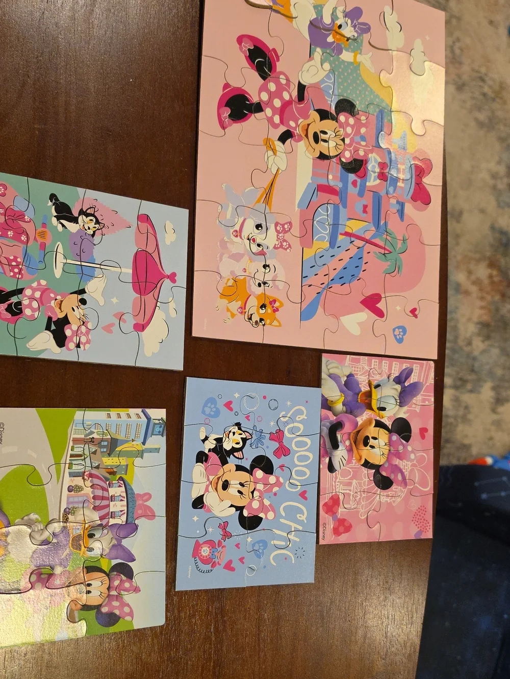 Minnie Mouse Puzzle Cards Set - Pink and Blue